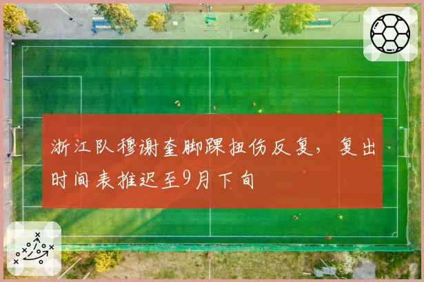 浙江队穆谢奎脚踝扭伤反复，复出时间表推迟至9月下旬